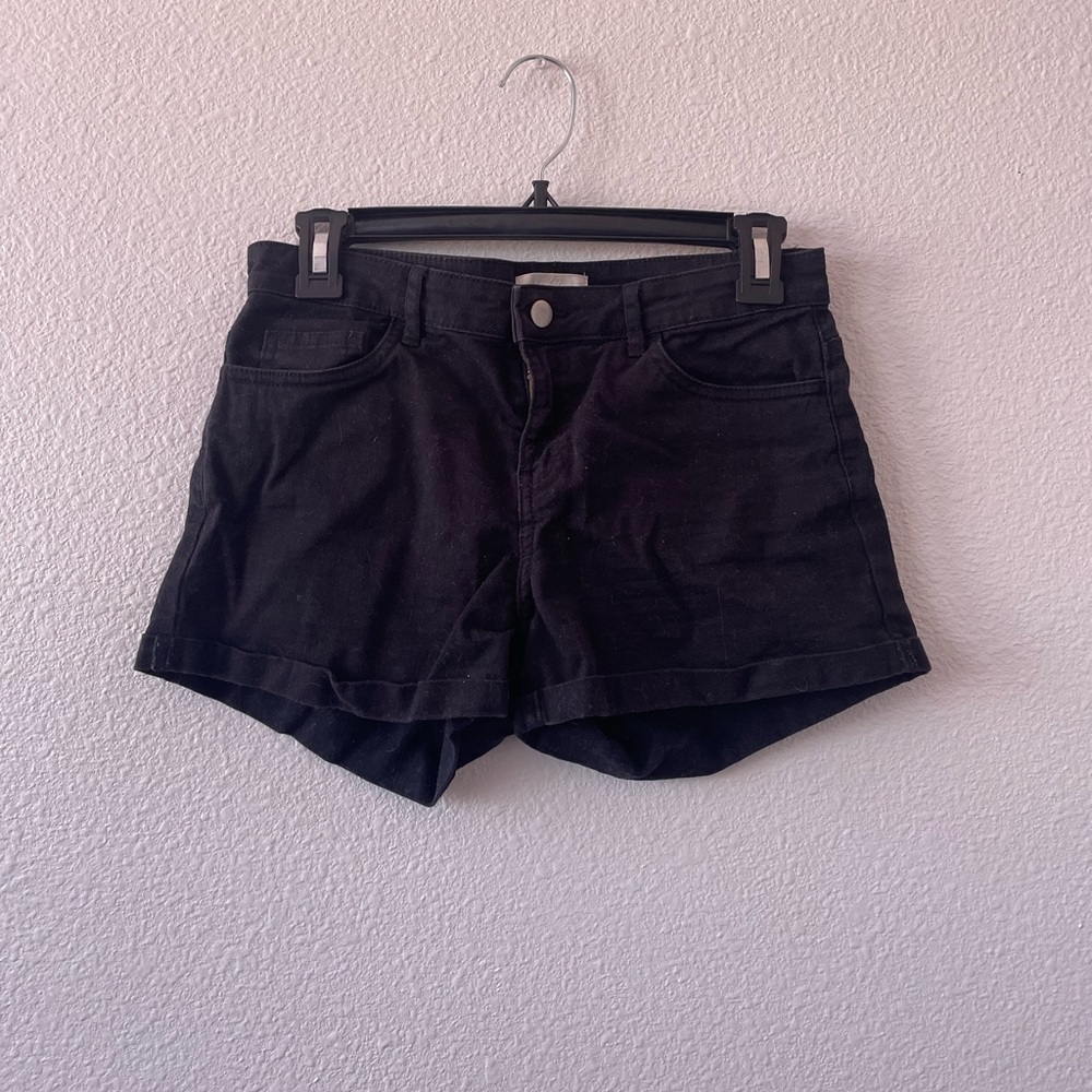 Black Jean Shorts